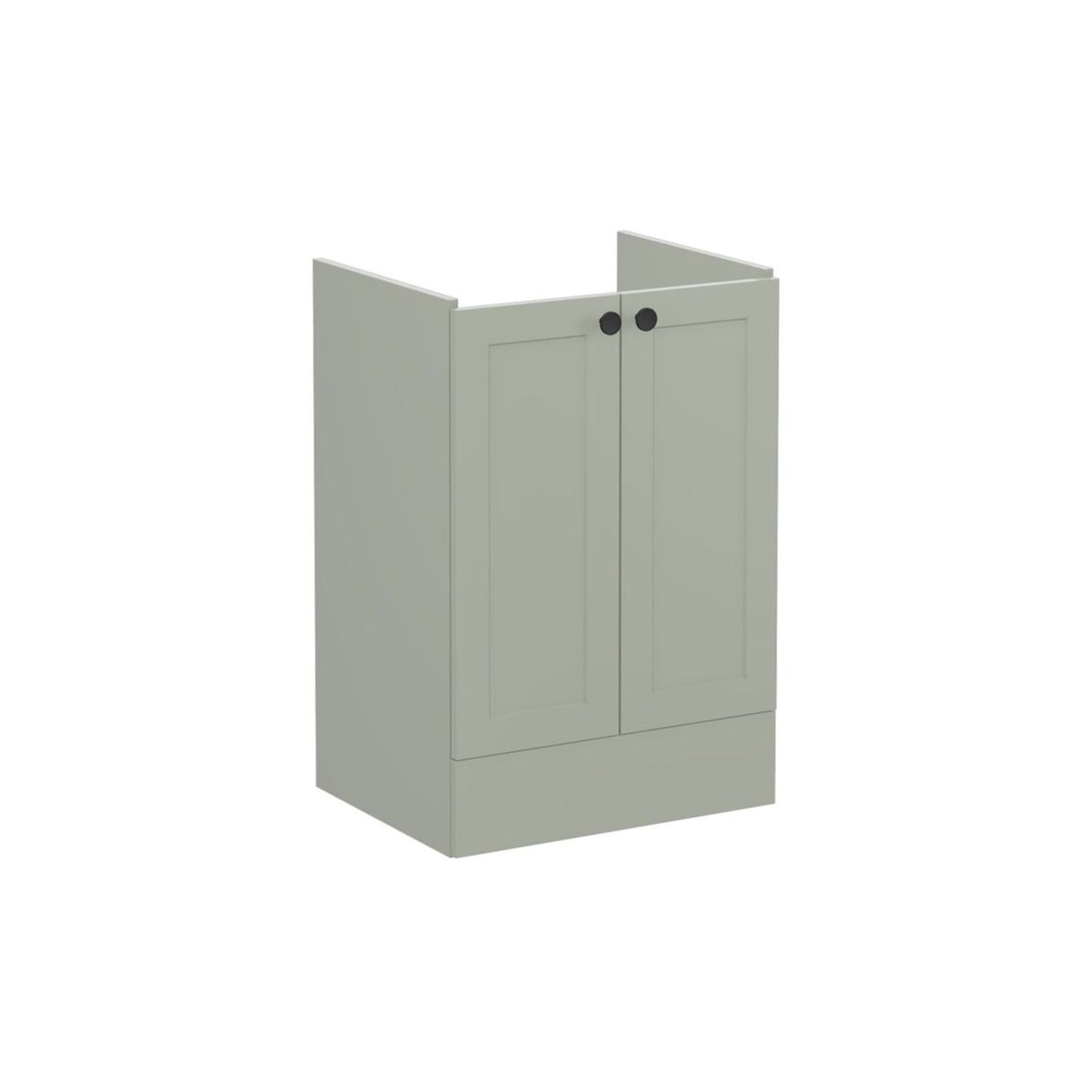 VitrA Root Classic 60cm 2 Door Floor Standing Washbasin Unit - Matt Retro Green