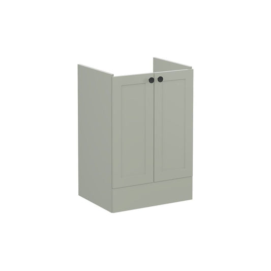 VitrA Root Classic 60cm 2 Door Floor Standing Washbasin Unit - Matt Retro Green