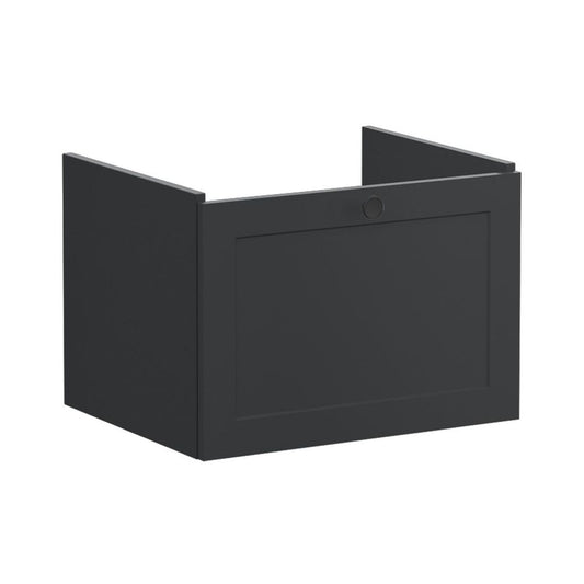 VitrA Root Classic 60cm 1 Drawer Washbasin Unit - Matt Graphite