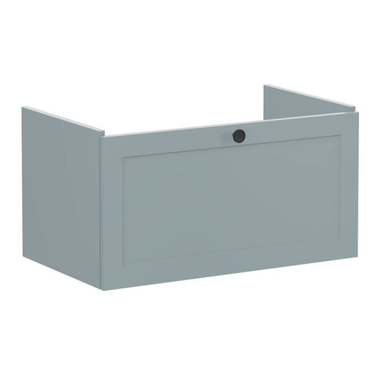 VitrA Root Classic 80cm 1 Drawer Washbasin Unit - Matt Fjord Green