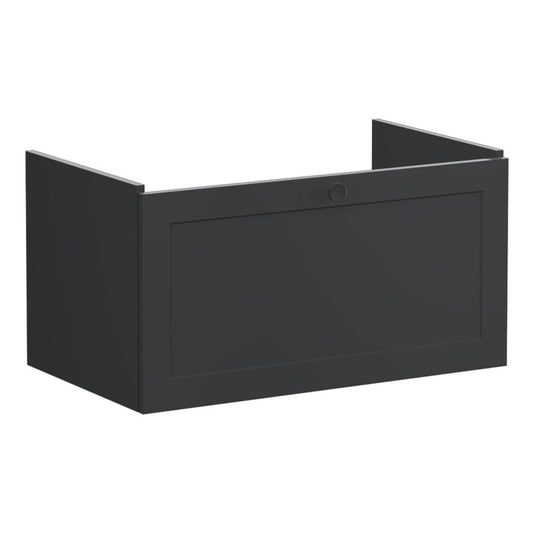 VitrA Root Classic 80cm 1 Drawer Washbasin Unit - Matt Graphite