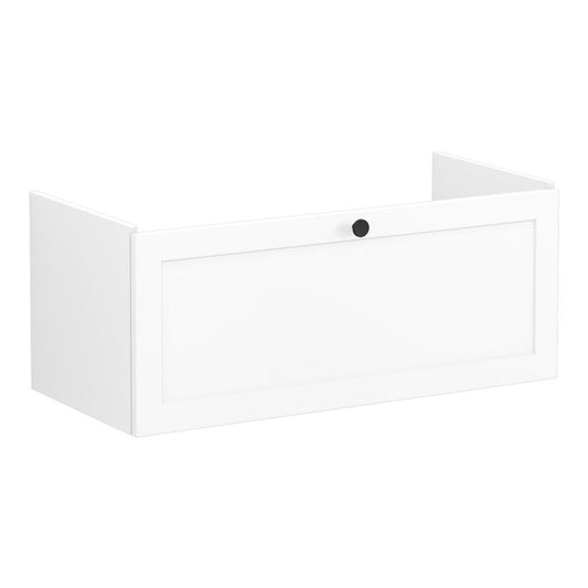 VitrA Root Classic 100cm 1 Drawer Slim Washbasin Unit - Matt White