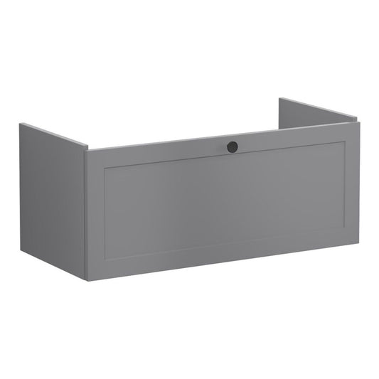 VitrA Root Classic 100cm 1 Drawer Slim Washbasin Unit - Matt Grey