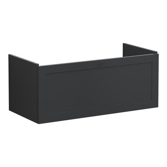 VitrA Root Classic 100cm 1 Drawer Slim Washbasin Unit - Matt Graphite