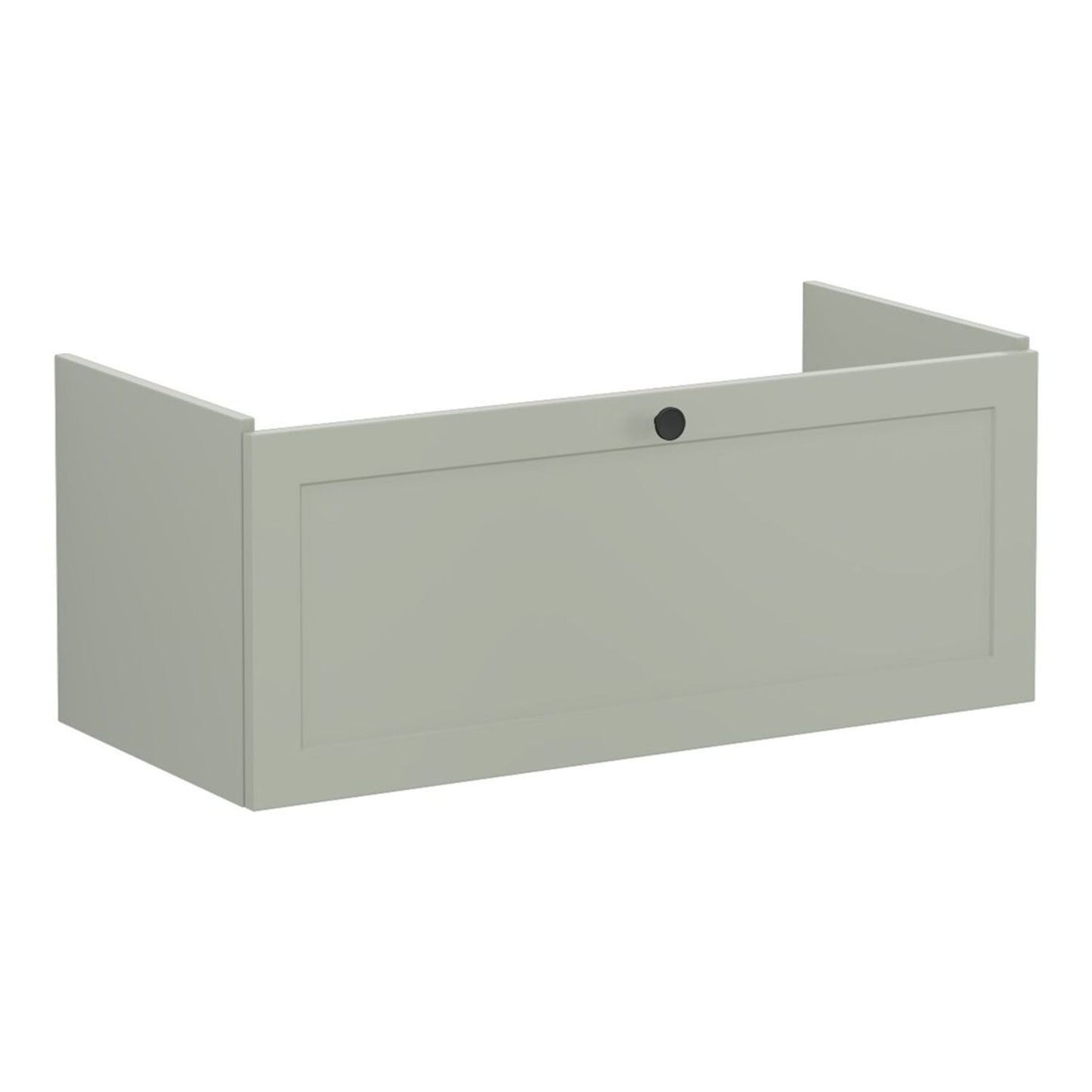 VitrA Root Classic 100cm 1 Drawer Slim Washbasin Unit - Matt Retro Green