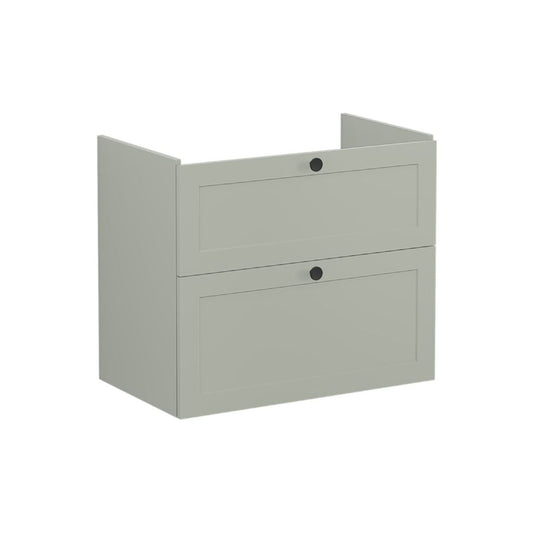 VitrA Root Classic 80cm 2 Drawer Washbasin Unit - Matt Retro Green