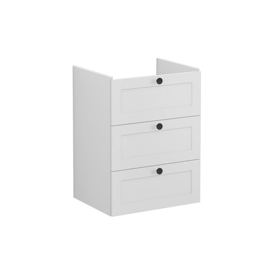 VitrA Root Classic 60cm 3 Drawer Washbasin Unit - Matt Light Grey