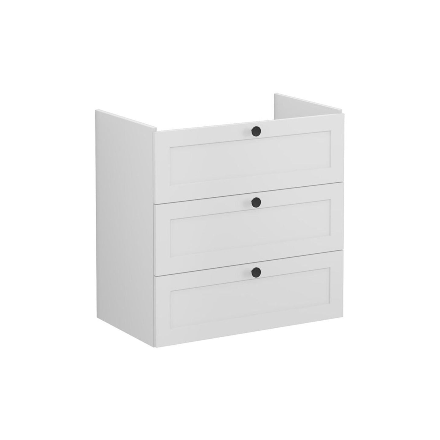 VitrA Root Classic 80cm 3 Drawer Washbasin Unit - Matt Light Grey