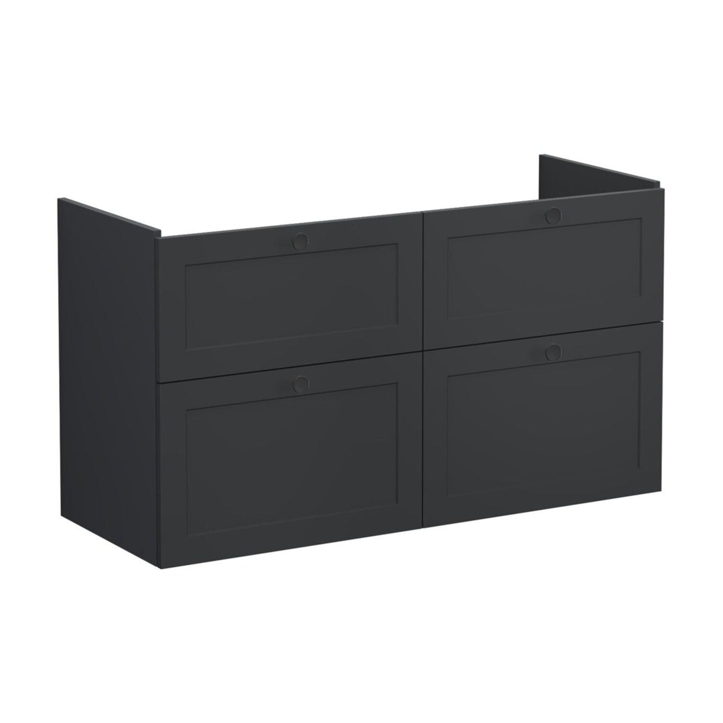 VitrA Root Classic 120cm 4 Drawer Washbasin Unit - Matt Graphite