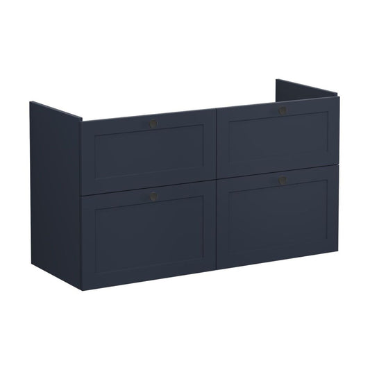 VitrA Root Classic 120cm 4 Drawer Washbasin Unit - Matt Dark Blue