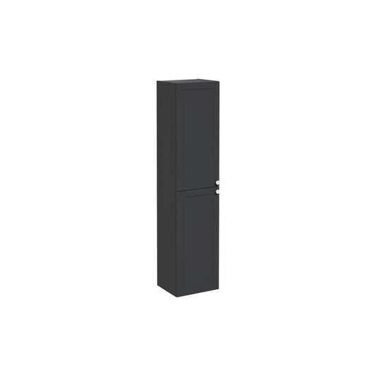 VitrA Root Classic 40cm 2 Door Tall Unit (LH Hinge) - Matt Graphite