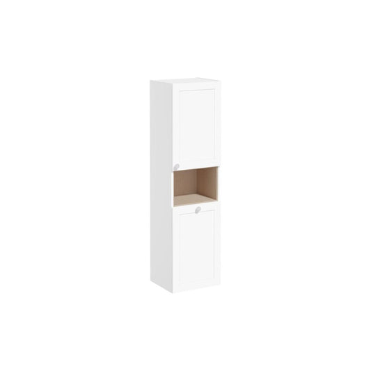 VitrA Root Classic 40cm 2 Door Semi-Tall Unit w/Laundry Basket (RH Hinge) - Matt White