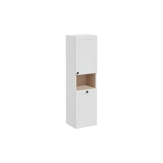VitrA Root Classic 40cm 2 Door Semi-Tall Unit w/Laundry Basket (RH Hinge) - Matt Light Grey