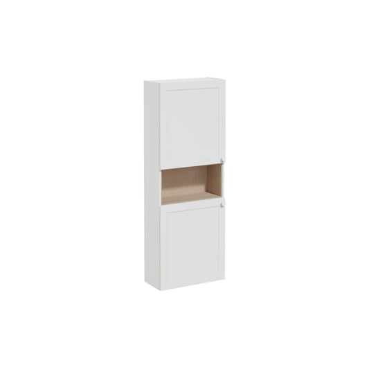 VitrA Root Classic 55cm 2 Door Semi-Tall Unit (LH Hinge) - Matt Light Grey