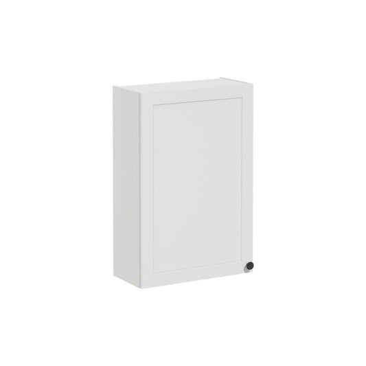 VitrA Root Classic 60cm 1 Door Upper/Wall Unit (LH Hinge) - Matt Light Grey