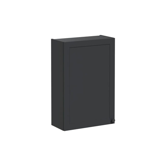 VitrA Root Classic 60cm 1 Door Upper/Wall Unit (LH Hinge) - Matt Graphite
