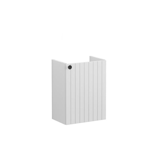 VitrA Root Groove 40cm 1 Door Wall Hung Slim Washbasin Unit (RH Hinge) - Matt Light Grey
