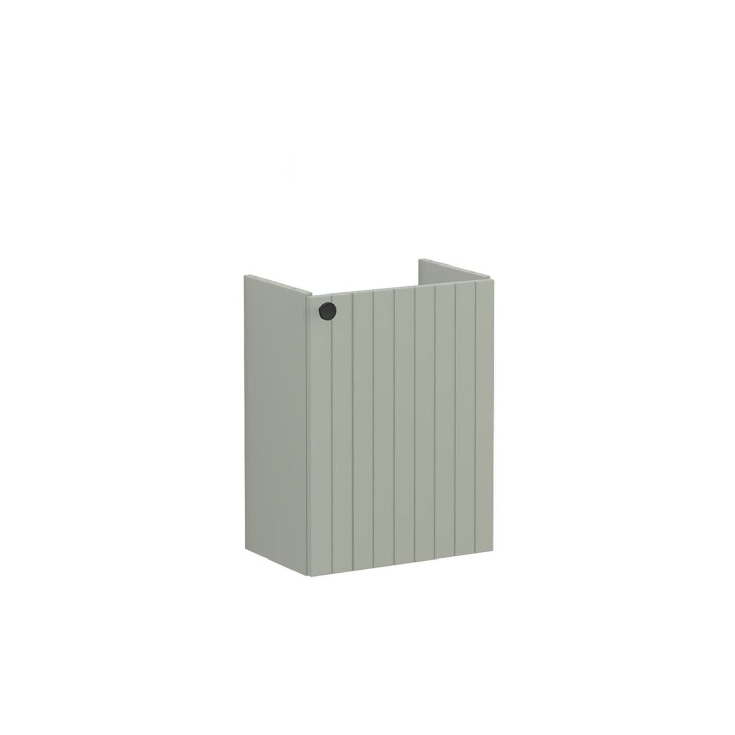 VitrA Root Groove 40cm 1 Door Wall Hung Slim Washbasin Unit (RH Hinge) - Matt Retro Green