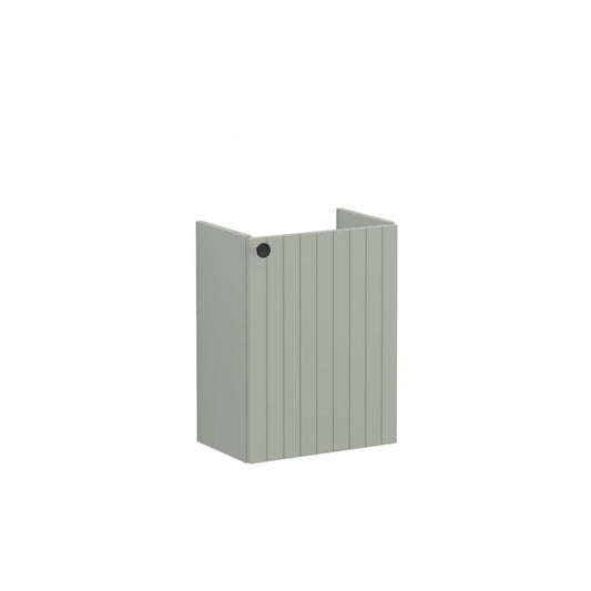 VitrA Root Groove 40cm 1 Door Wall Hung Slim Washbasin Unit (RH Hinge) - Matt Retro Green