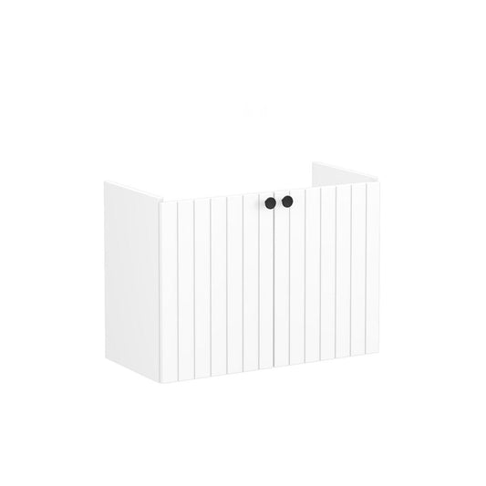 VitrA Root Groove 80cm 2 Door Wall Hung Slim Washbasin Unit - Matt White
