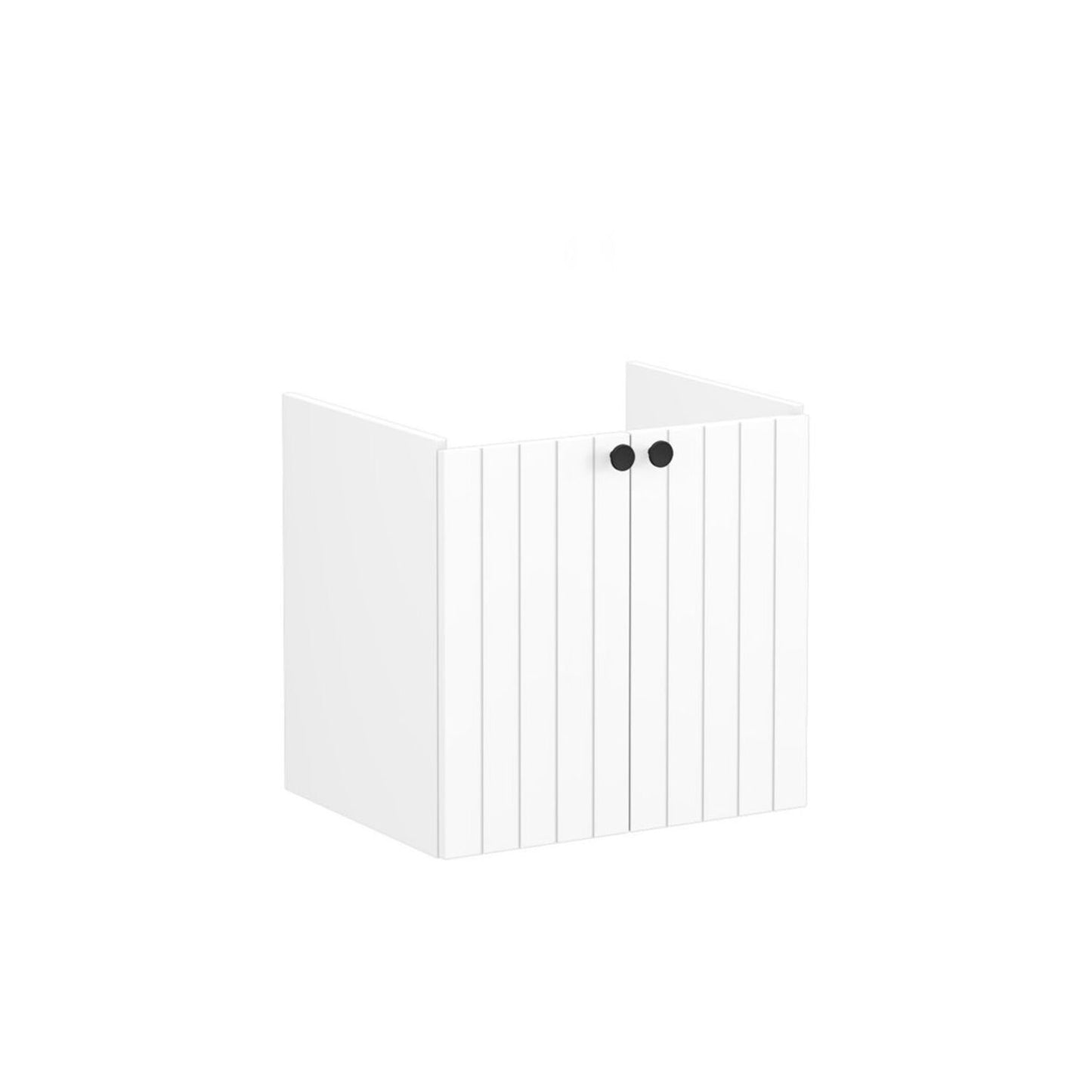 VitrA Root Groove 60cm 2 Door Wall Hung Washbasin Unit - Matt White