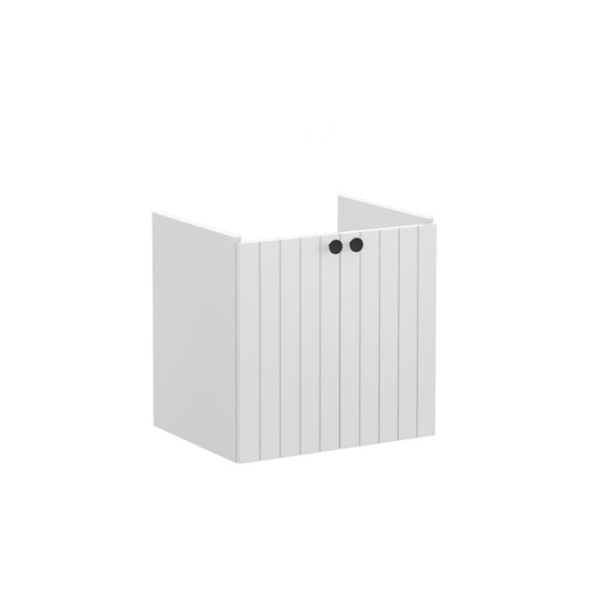 VitrA Root Groove 60cm 2 Door Wall Hung Washbasin Unit - Matt Light Grey