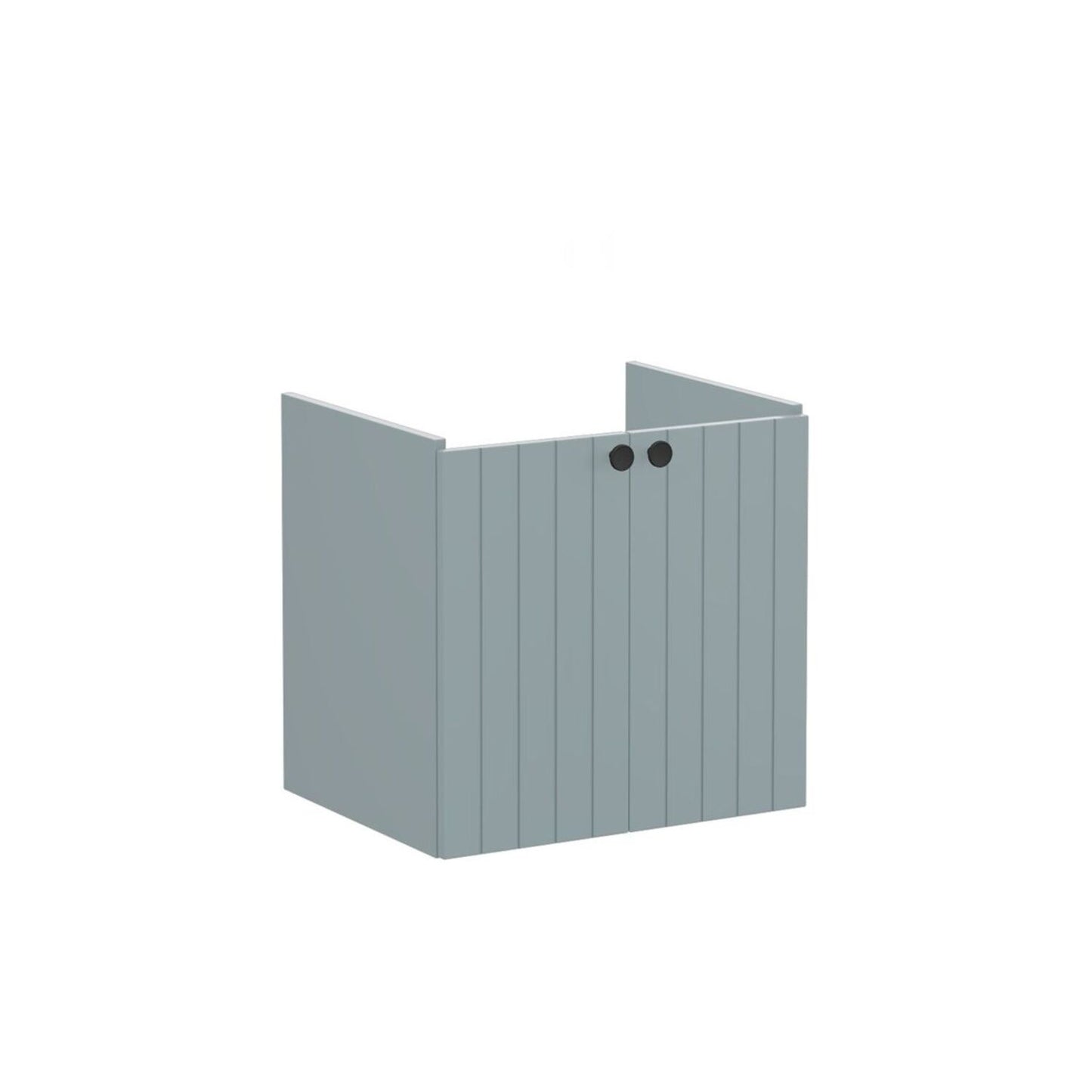 VitrA Root Groove 60cm 2 Door Wall Hung Washbasin Unit - Matt Fjord Green
