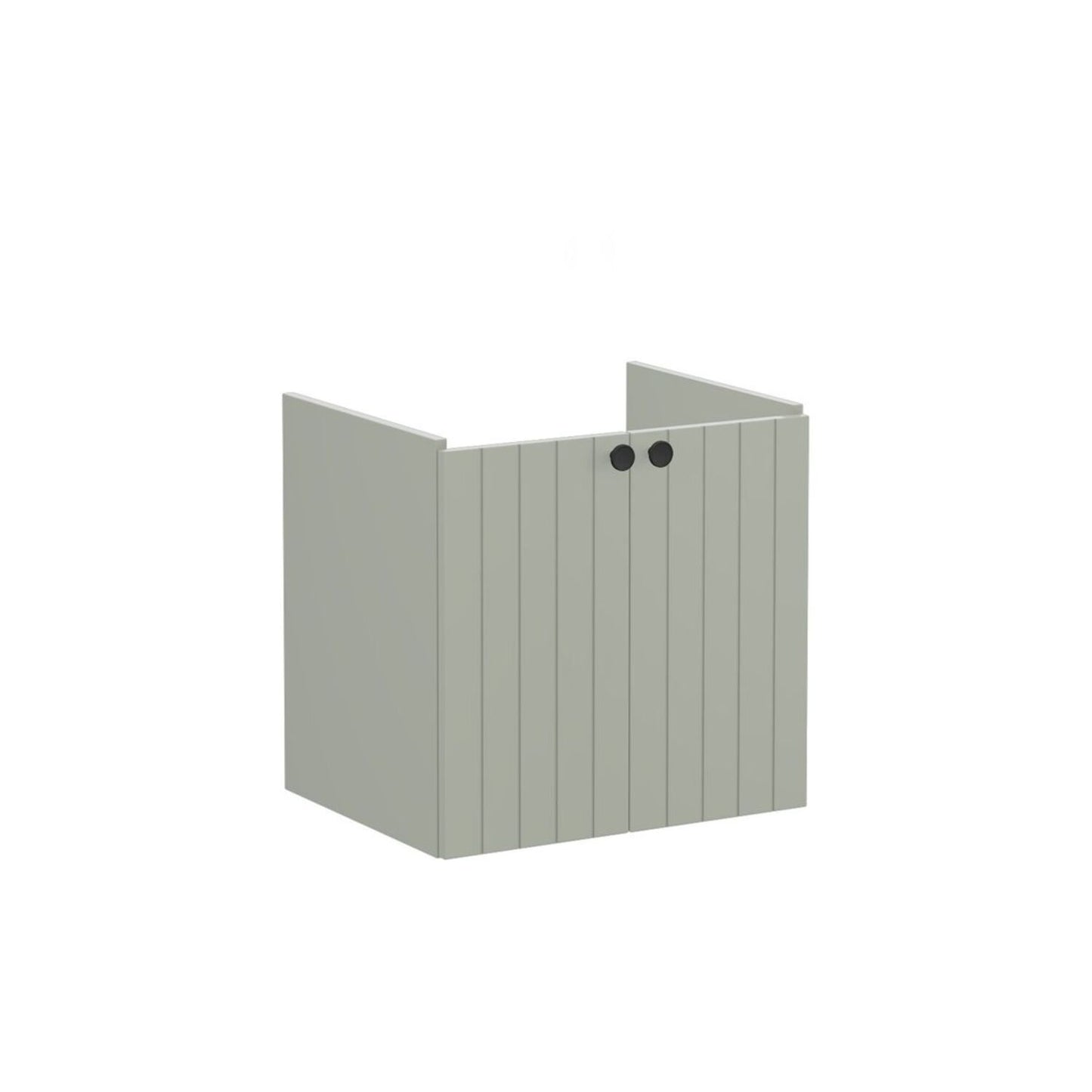 VitrA Root Groove 60cm 2 Door Wall Hung Washbasin Unit - Matt Retro Green