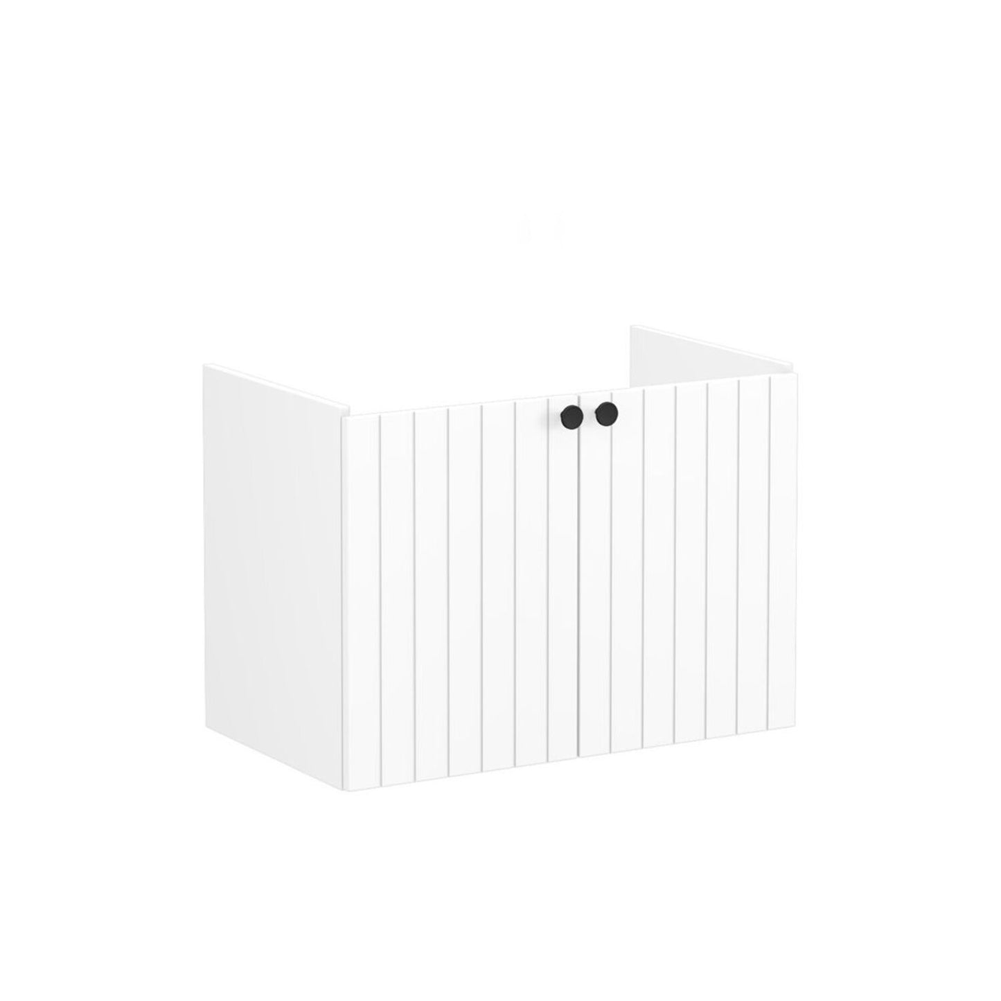 VitrA Root Groove 80cm 2 Door Wall Hung Washbasin Unit - Matt White