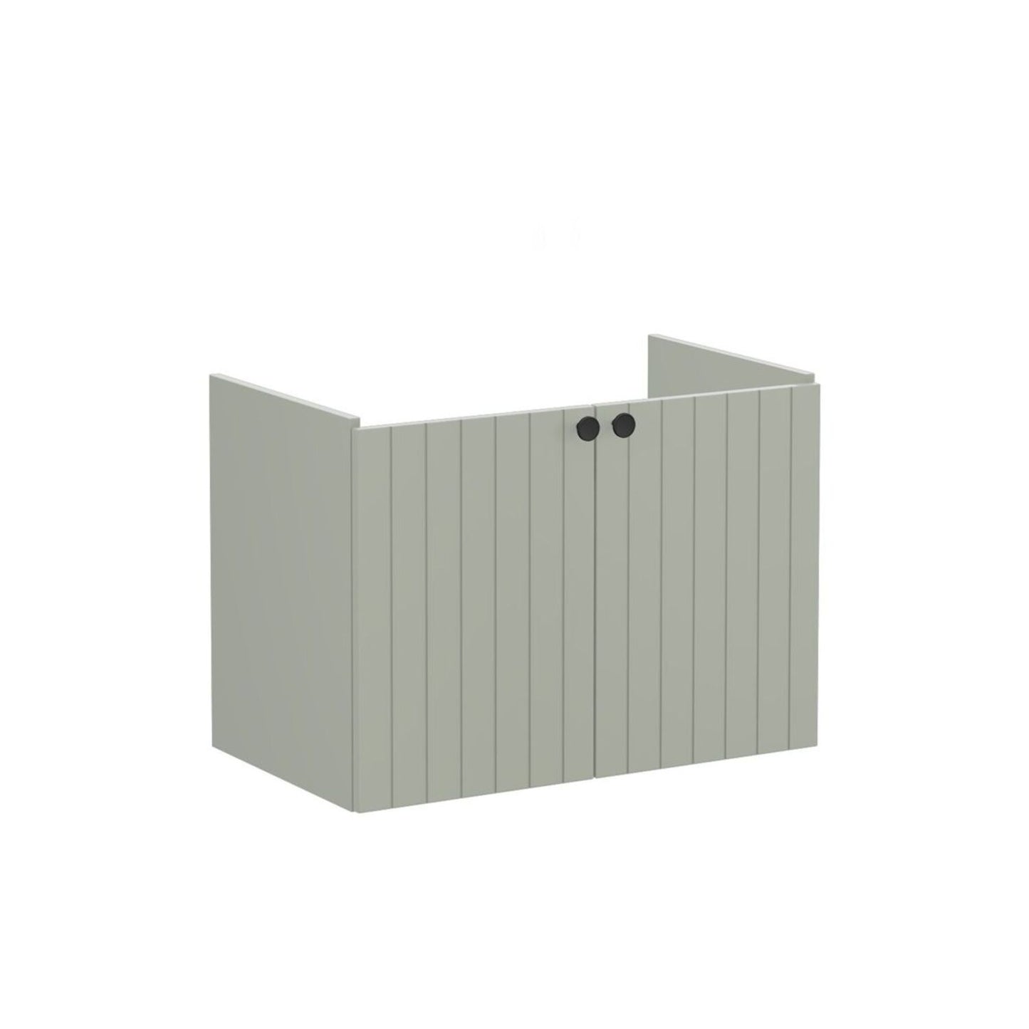 VitrA Root Groove 80cm 2 Door Wall Hung Washbasin Unit - Matt Retro Green