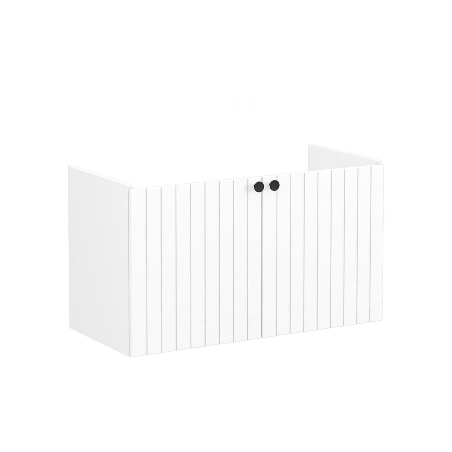 VitrA Root Groove 100cm 2 Door Washbasin Unit - Matt White