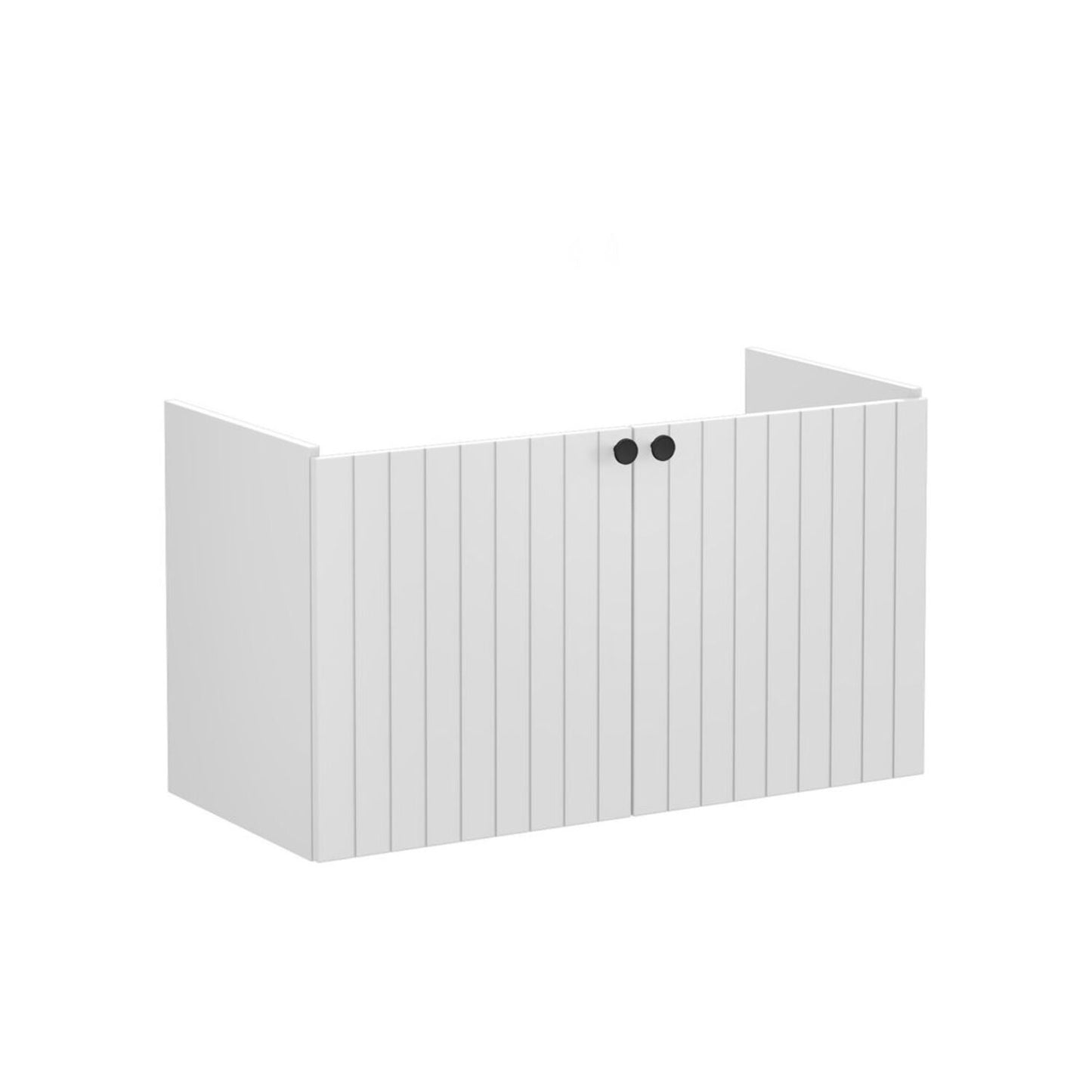 VitrA Root Groove 100cm 2 Door Washbasin Unit - Matt Light Grey