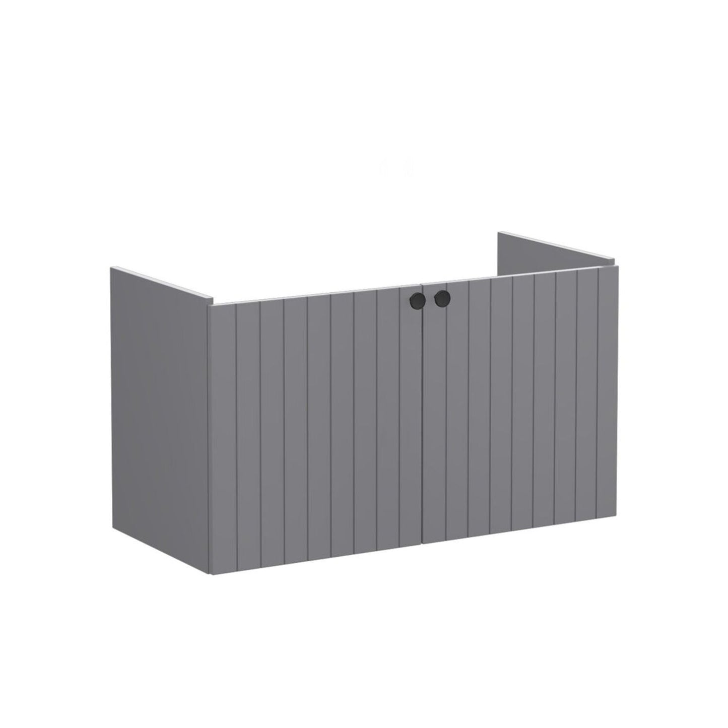 VitrA Root Groove 100cm 2 Door Washbasin Unit - Matt Grey
