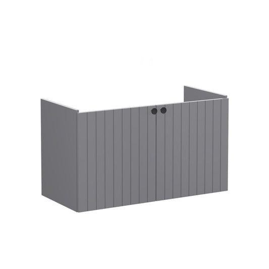 VitrA Root Groove 100cm 2 Door Washbasin Unit - Matt Grey