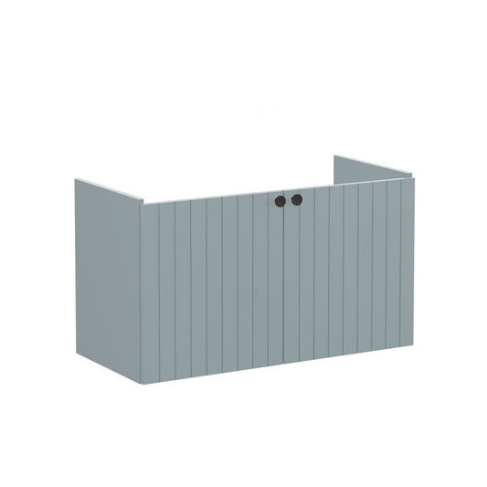 VitrA Root Groove 100cm 2 Door Washbasin Unit - Matt Fjord Green