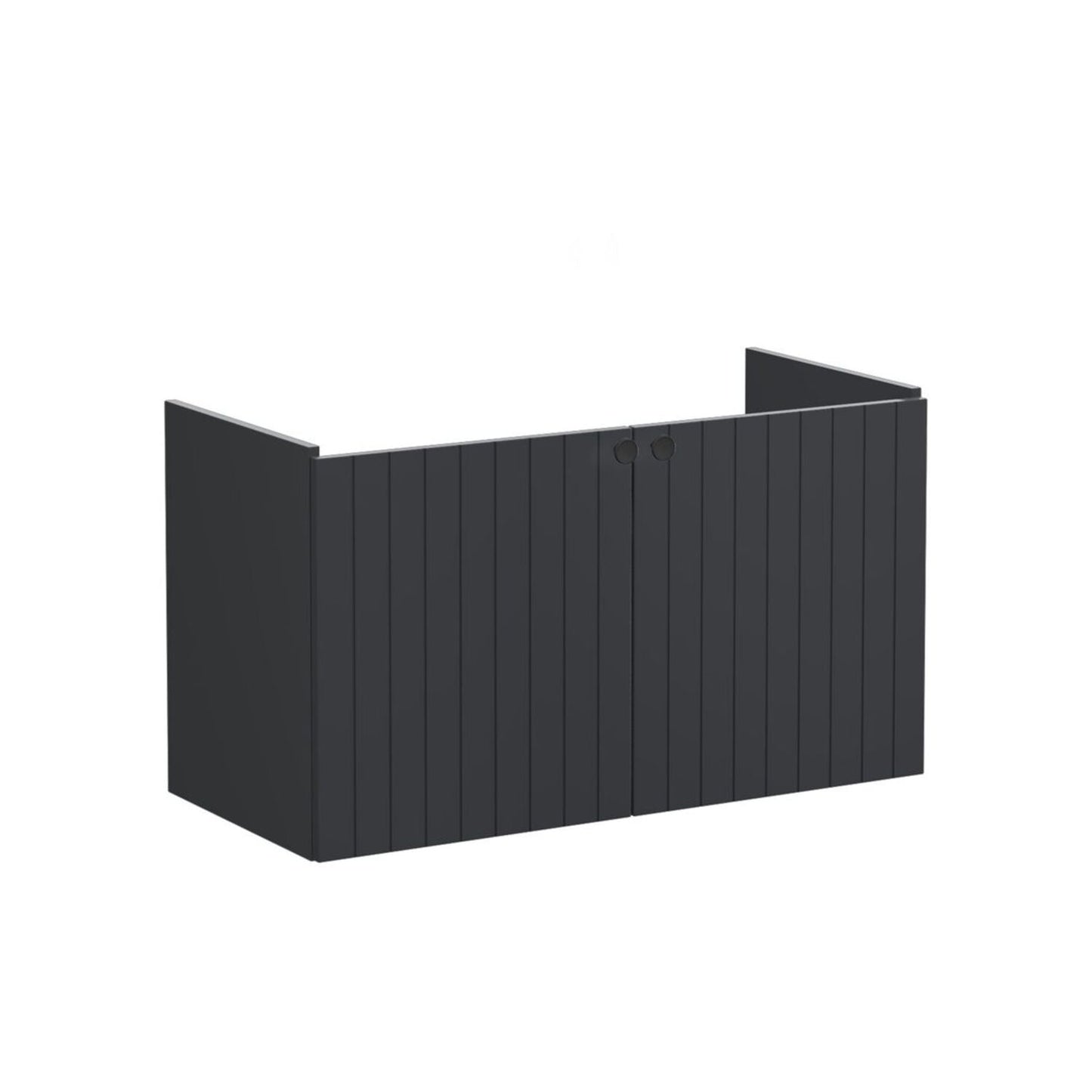 VitrA Root Groove 100cm 2 Door Washbasin Unit - Matt Graphite