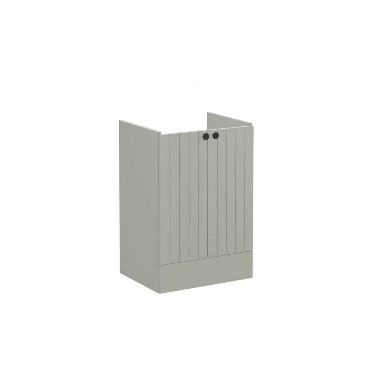 VitrA Root Groove 60cm 2 Door Floor Standing Washbasin Unit - Matt Retro Green