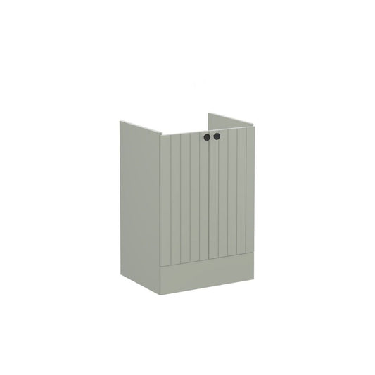 VitrA Root Groove 60cm 2 Door Floor Standing Washbasin Unit - Matt Retro Green