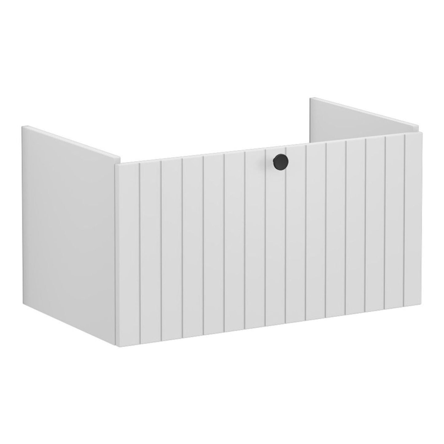 VitrA Root Groove 80cm 1 Drawer Washbasin Unit - Matt Light Grey
