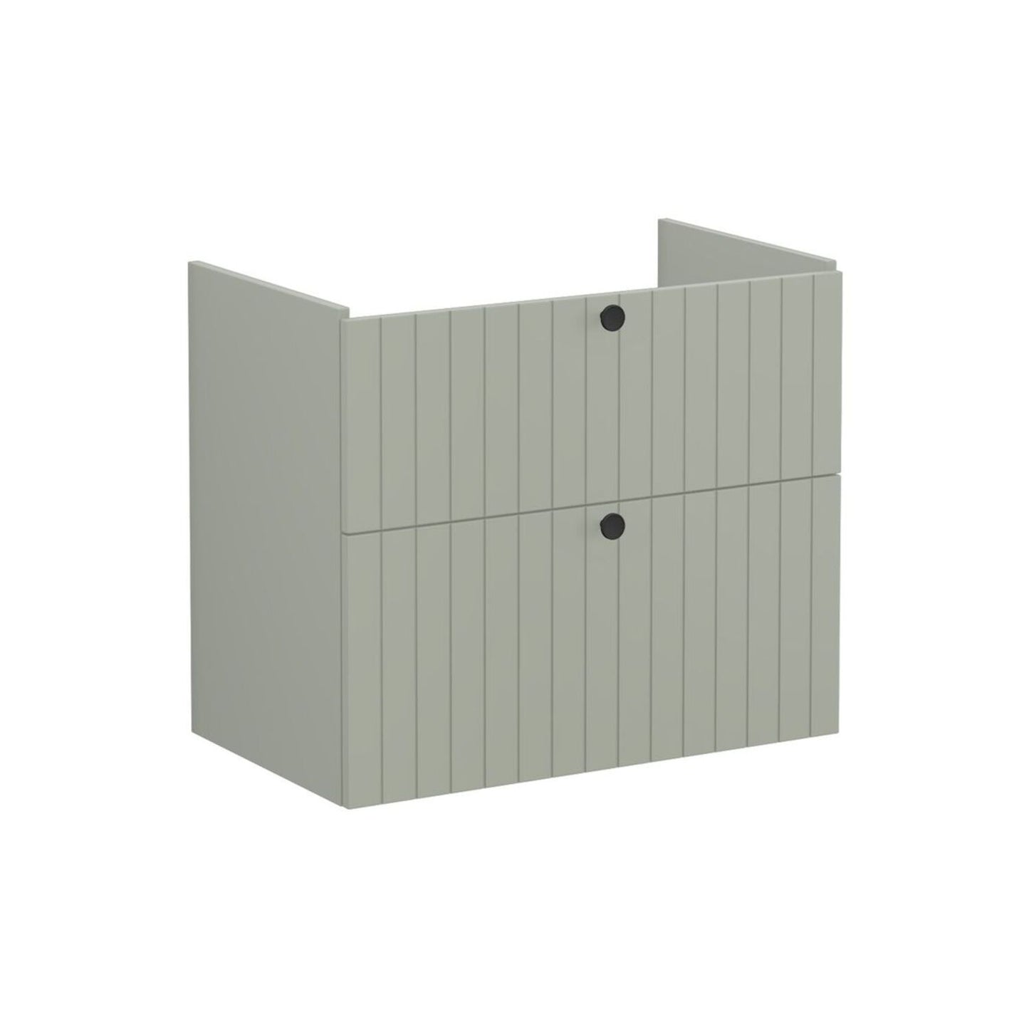 VitrA Root Groove 80cm 2 Drawer Washbasin Unit - Matt Retro Green