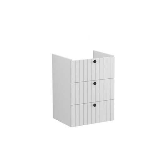 VitrA Root Groove 60cm 3 Drawer Washbasin Unit - Matt Light Grey
