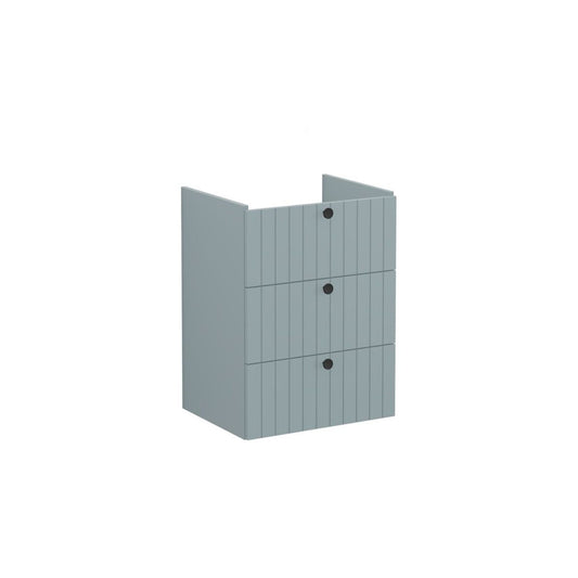 VitrA Root Groove 60cm 3 Drawer Washbasin Unit - Matt Fjord Green