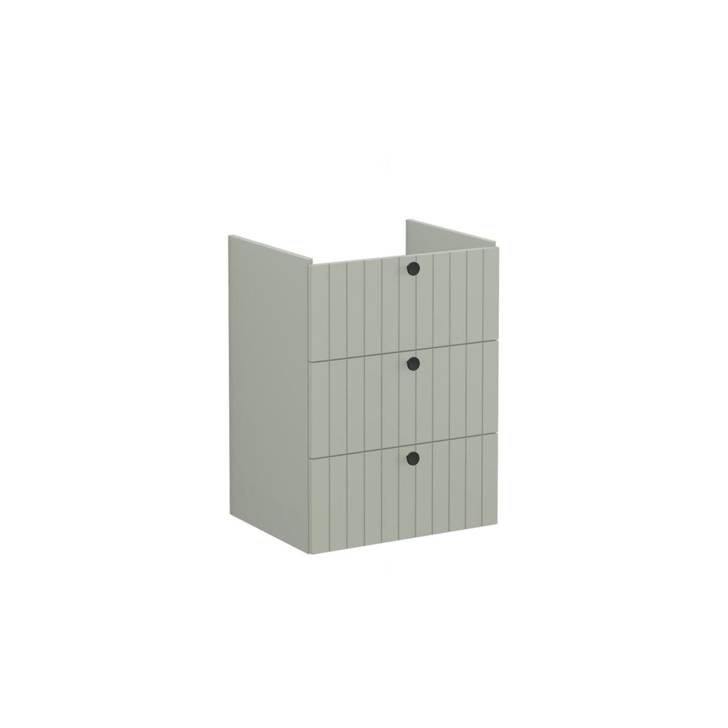 VitrA Root Groove 60cm 3 Drawer Washbasin Unit - Matt Retro Green