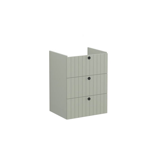 VitrA Root Groove 60cm 3 Drawer Washbasin Unit - Matt Retro Green