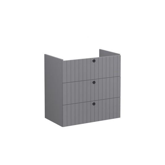 VitrA Root Groove 80cm 3 Drawer Washbasin Unit - Matt Grey