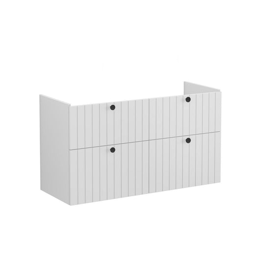 VitrA Root Groove 120cm 4 Drawer Washbasin Unit - Matt Light Grey
