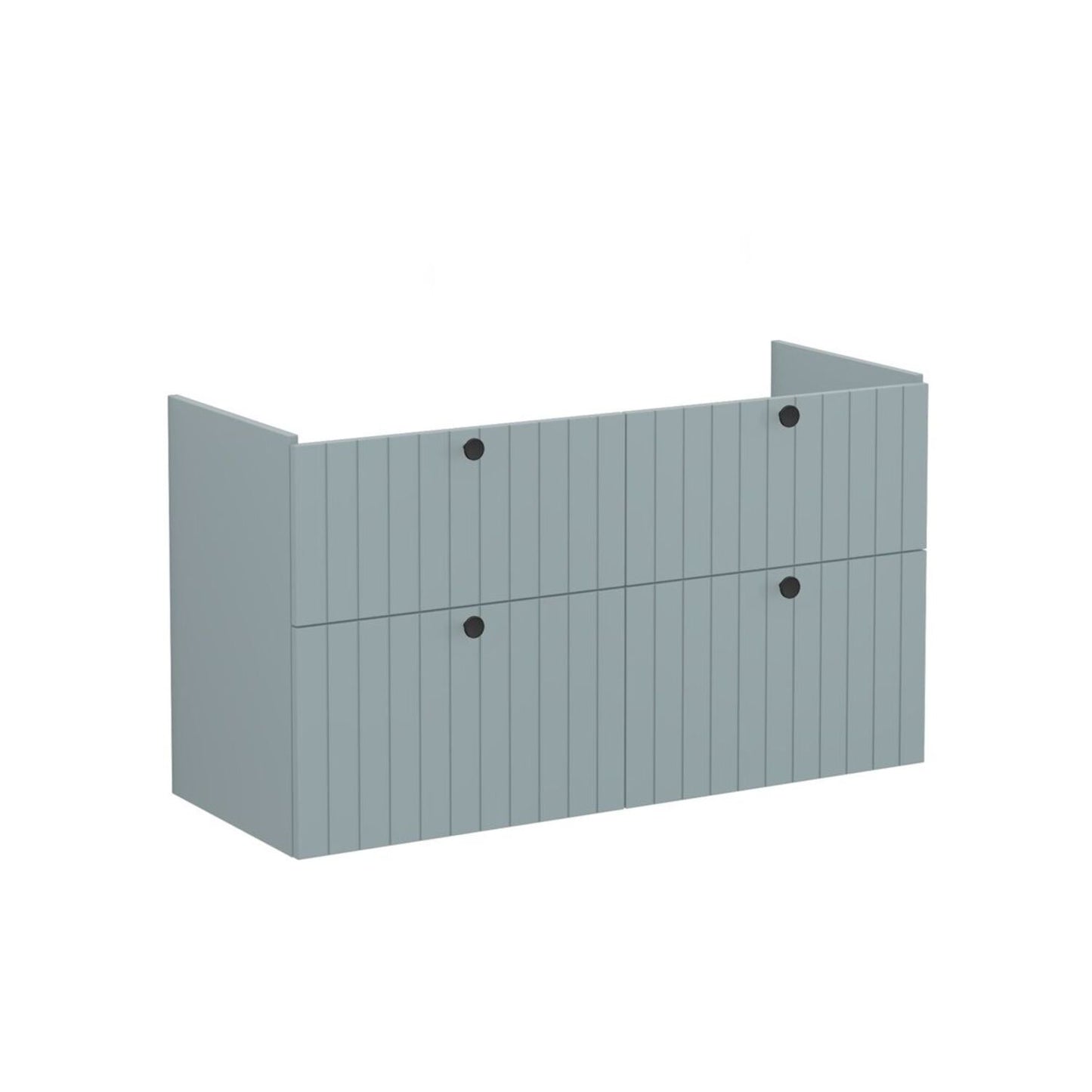 VitrA Root Groove 120cm 4 Drawer Washbasin Unit - Matt Fjord Green