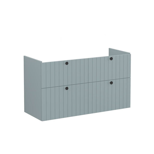 VitrA Root Groove 120cm 4 Drawer Washbasin Unit - Matt Fjord Green