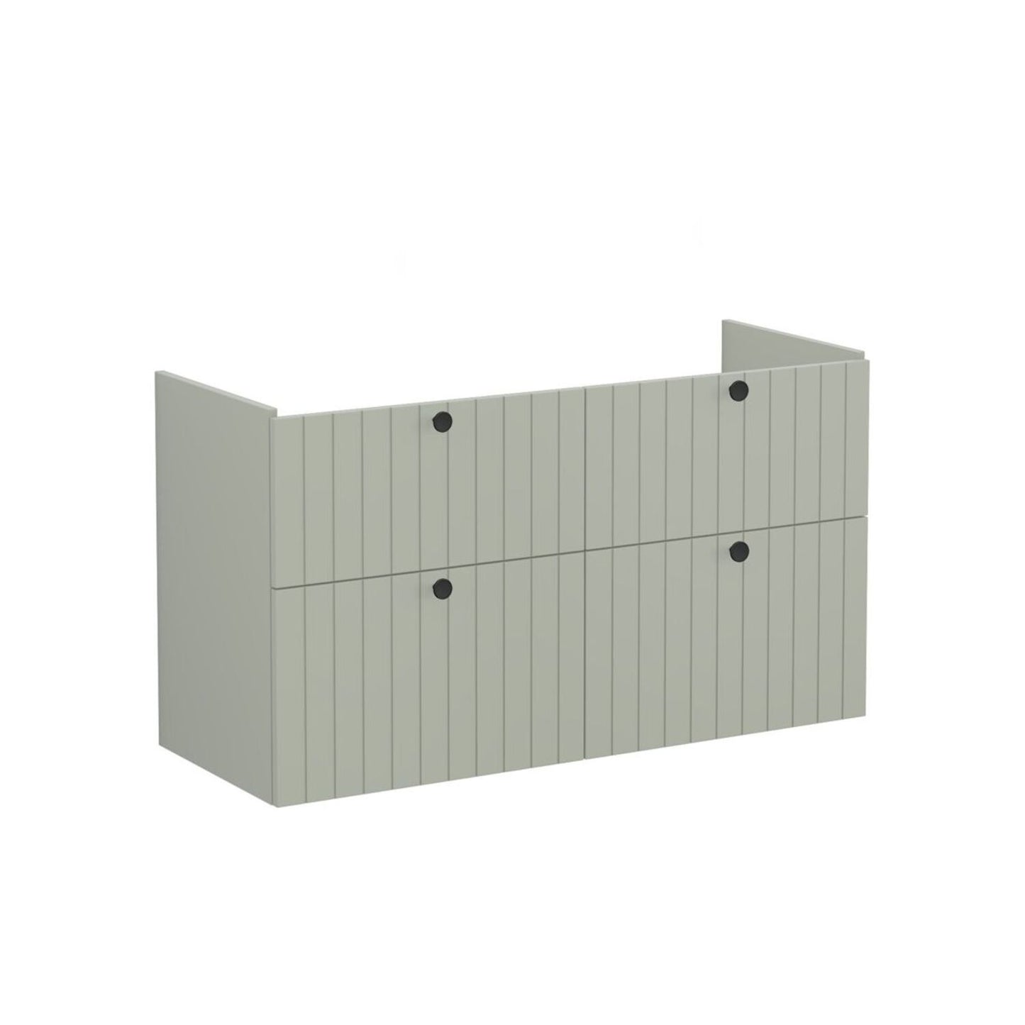 VitrA Root Groove 120cm 4 Drawer Washbasin Unit - Matt Retro Green