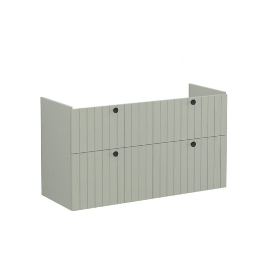 VitrA Root Groove 120cm 4 Drawer Washbasin Unit - Matt Retro Green